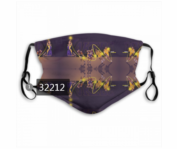 NBA 2020 Los Angeles Lakers12 Dust mask with filter->nba dust mask->Sports Accessory